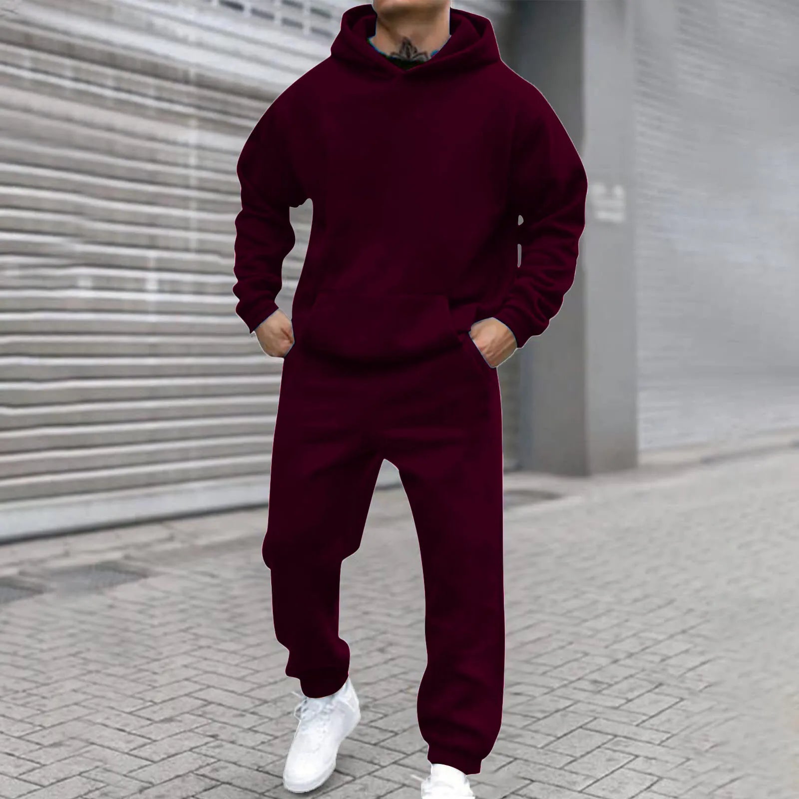 Ensemble sweat-shirt et pantalon à capuche pour hommes, Style urbain coloré, derniers produits d'automne et d'hiver, Collection Street Wear